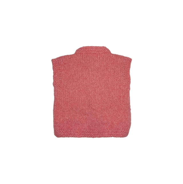 Veste en laine rose sans manches 12 mois