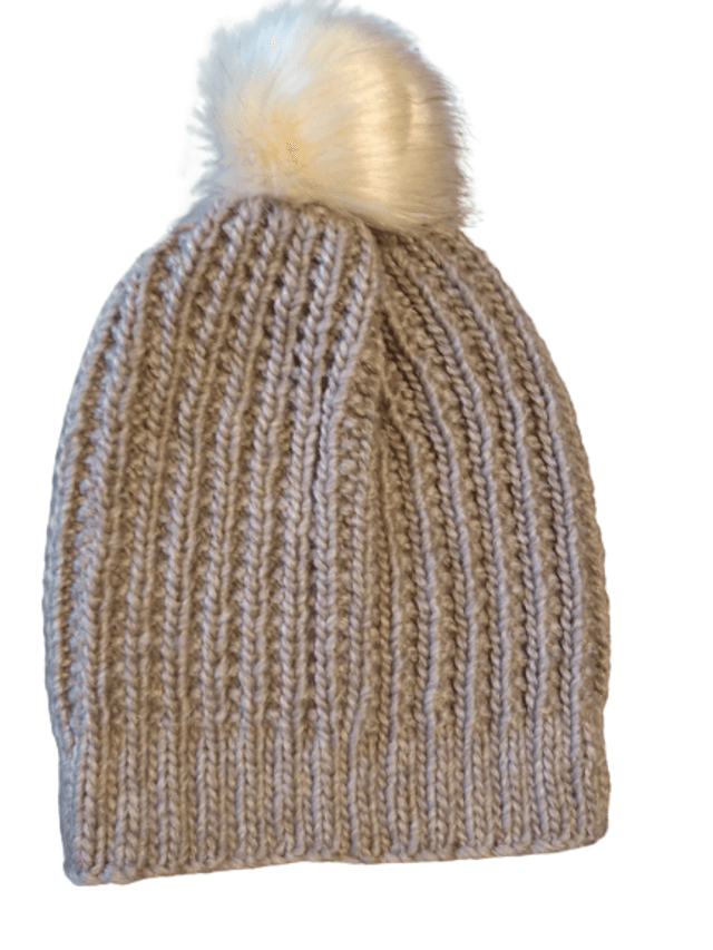 Bonnet tombant à torsades femme taille unique
